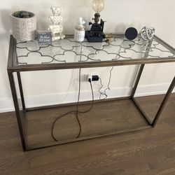 Brass And Glass Side Table