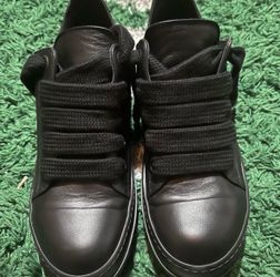 Rick Owens Jumbo Lace Low Sneakers Black  EU 44/US Men’s 11 Made in Italy