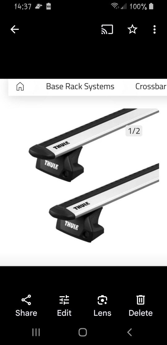 Thule Racks 48" For BMW X1 Or X3 New condition 