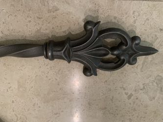 Single Twist Solid Heavy Steel Curtain Rod, Rings & Mounting Parts