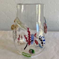 Beautiful Stover Handblown Glass Vase Signed