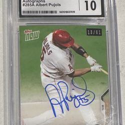 2020 Topps Now #285a Albert Pujols Auto Corrected /61