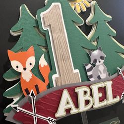 Woodland Animals Cake Topper