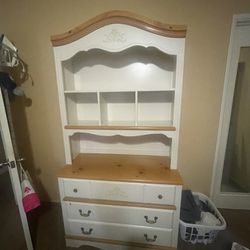 White/Wood Dresser 
