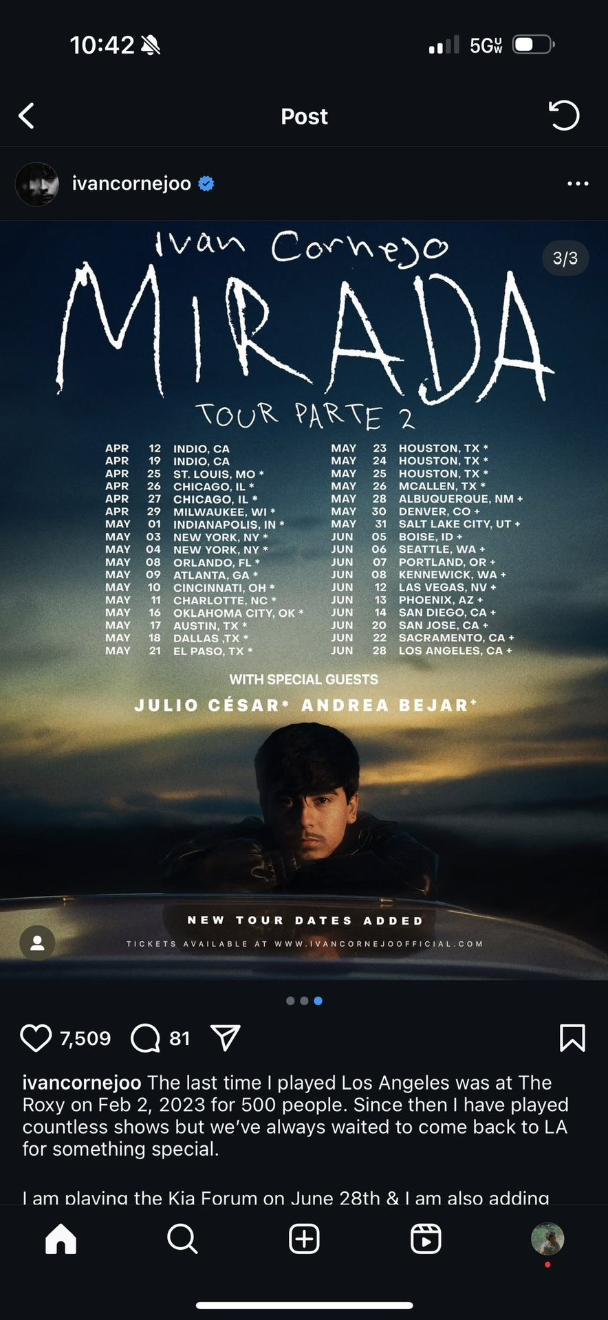 Ivan Cornejo Tickets