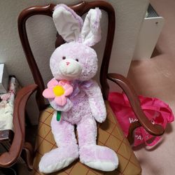 32" Extra Large Plush Easter Bunny Rabbit Purple By Best Made Toy
