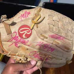 Handworn Glove By Cleveland Indians Player 