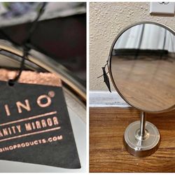 New Stainless Steel BINO Vanity Mirror Double Faces