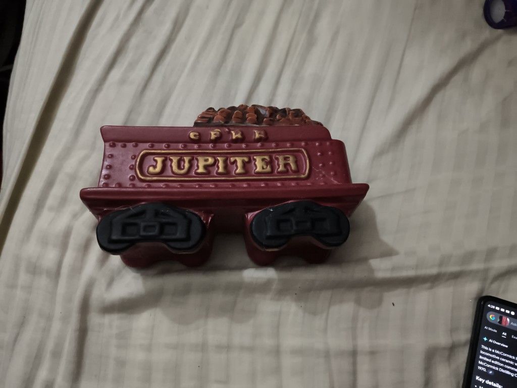 McCormick Iron Horse "Jupiter 60" Locomotive Ceramic Whiskey Decanter.