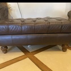 leather ottoman with storage