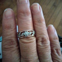 Ring 925 With Gold Women's Size 7