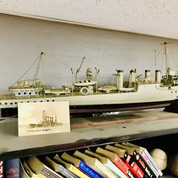 USS Colorado Ship Model, handmade in the 1920s
