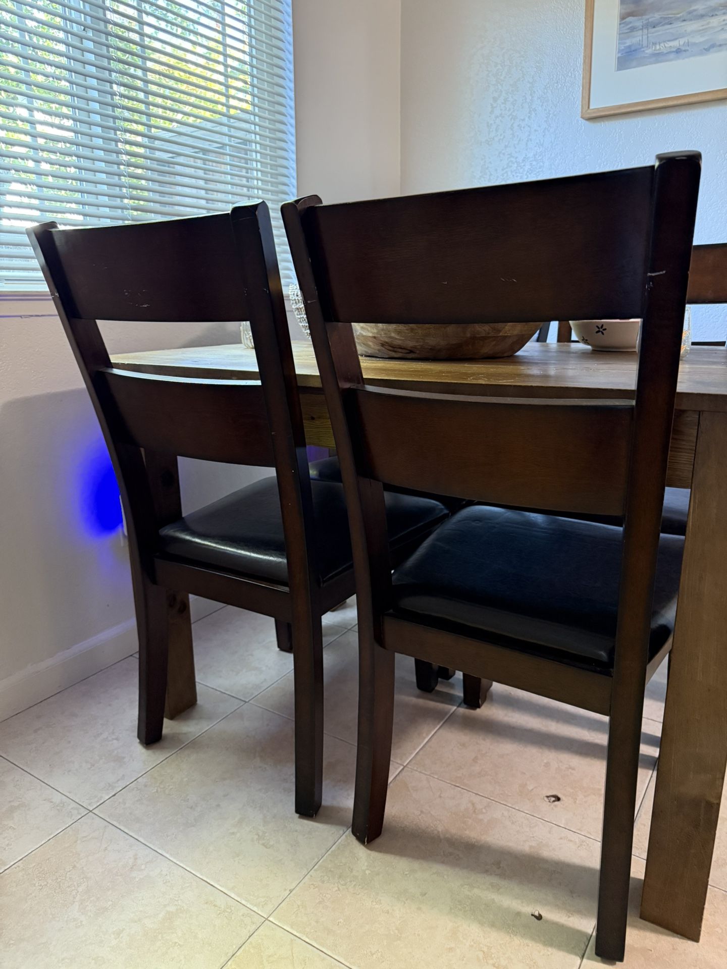 Wooden Dining Table Chairs Set Of 4