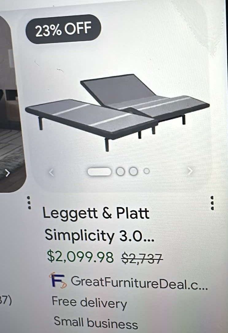 Barely Used Electric King Bed With Mattresses - Leggett And Platt