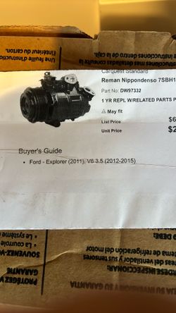 Compressor With Clutch  Ford Explorer 