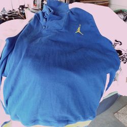 Jordan Vintage Y2K  Sweatshirt 2XL Light Blue/Yellow/White Pullover