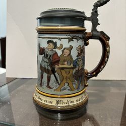 Round Of Drinks.  Mettlach  Stein 