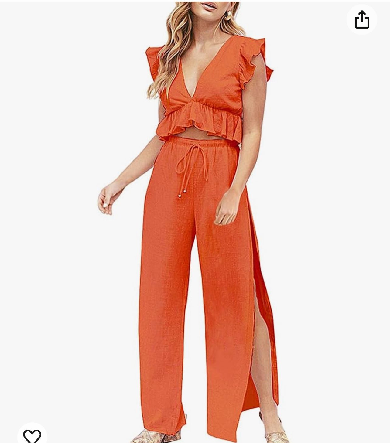 Two Piece Set Wide Leg Pants Set