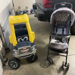 free - Folding Baby Stroller And Cozy Coupe Car