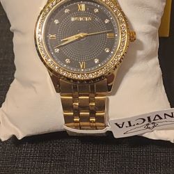 Brand NEW INVICTA 40mm wildflower Gold Stainless Steel