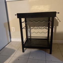 Sleek Black Bar Cart – Perfect for Entertaining!