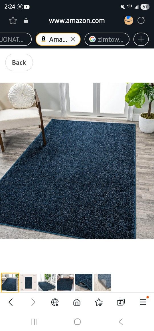 JONATHAN Y SEU100C-14 Haze Solid Low-Pile Indoor Area Rug, Coastal, Bohemian, Minimalist, Classic, Casual for Bedroom,Kitchen,Living Room,Non Shedding