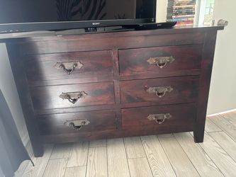 Dresser Solid Wood & Vintage Heavy Metal Hardware