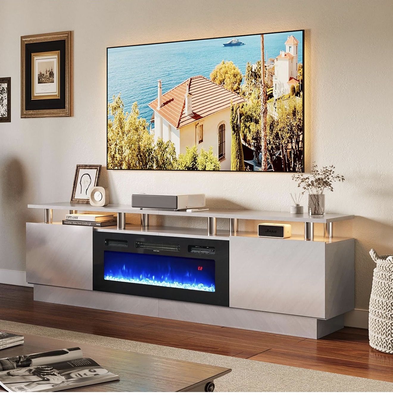 Tv Stand With Fire Place