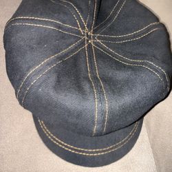 Free People Bowery Slouchy Lieutenant Cap Black
