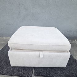 Large Storage Ottoman LINEN /IVORY COLOR