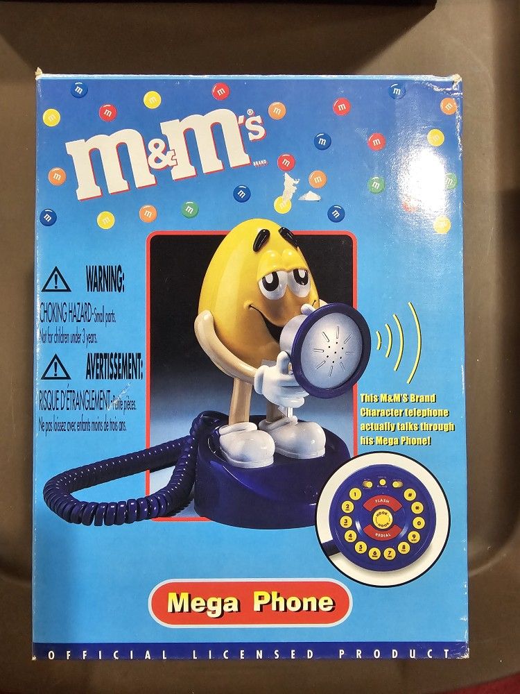 M&M megaphone telephone