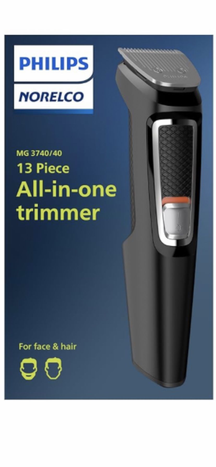 Norelco Philips Multi Groomer - 13 Piece Mens Grooming Kit For Beard, Face, Nose, And Ear Hair Trimmer And Hair Clipper - NO Blade Oil Needed