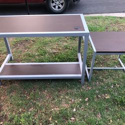 Computer Desk and Small Table =$75