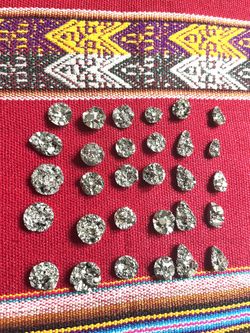 Thirty pieces (30) pyrite Semiprecious Stone From Peru
