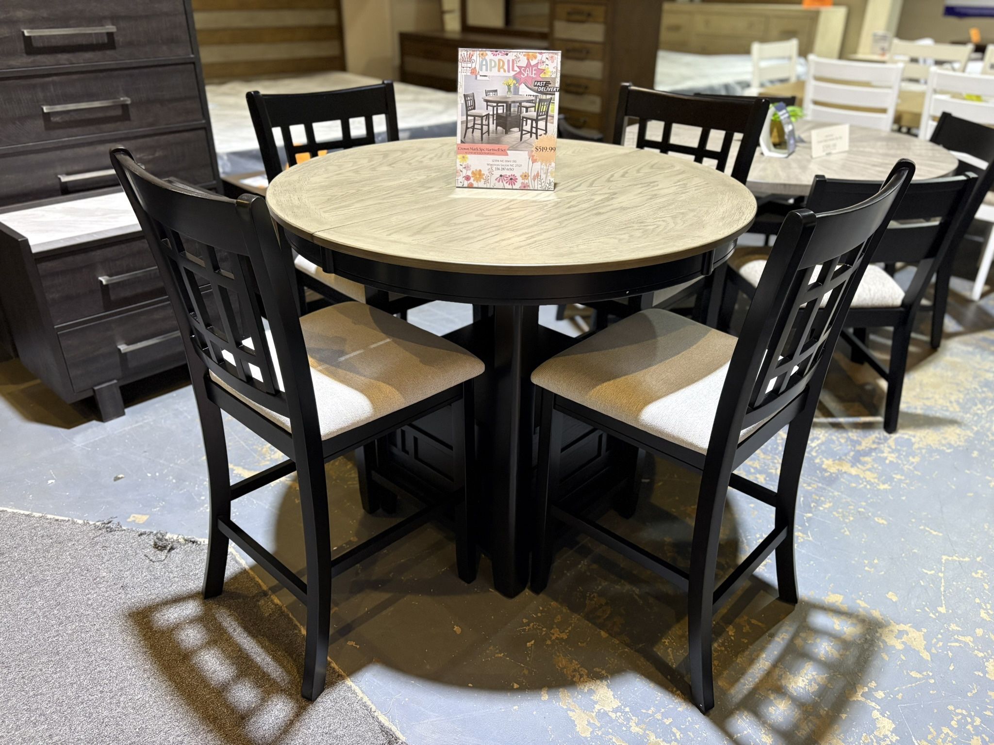 New 5pc Counter Height Dining Set