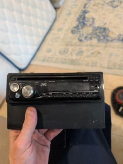 Jvc single DIN car stereo. Don't know if it works. Sold as is