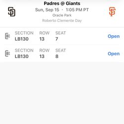 Padres v Giants 9/15 