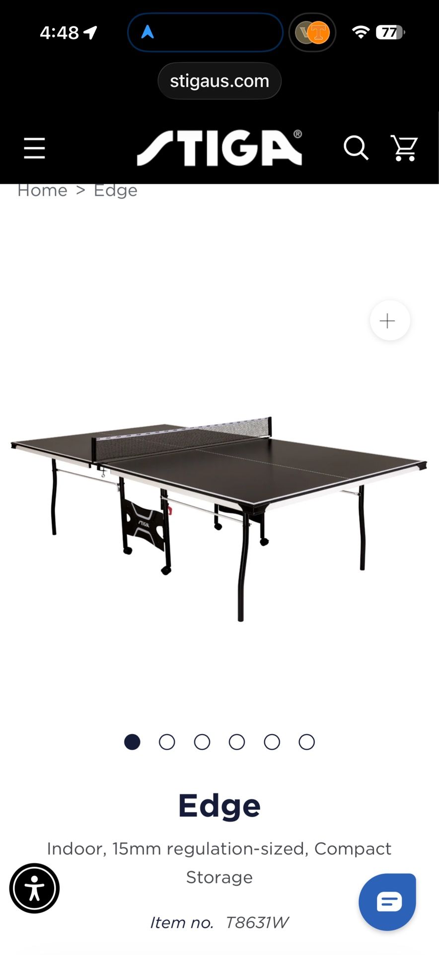 Stiga Edge Ping Pong Table
