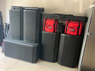 4 jbl pro speakers 2000 watt each and sub  18” 2000watt