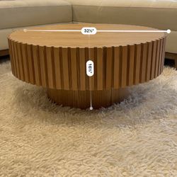 Large Round Mid Century Coffee Table