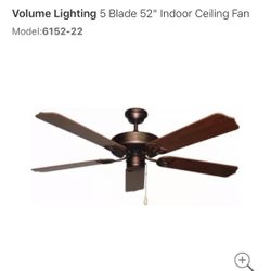 CEILING FAN Indoor 52 Inches 5 Blades