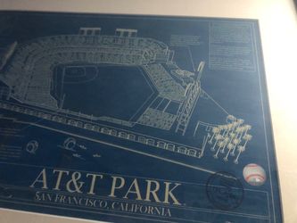 AT&T Park San Francisco Blueprint Art Print