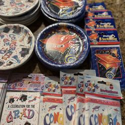 Graduation plates, invitations, napkins