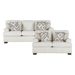 Brand new biege chenille sofa + loveseat 2PCs set