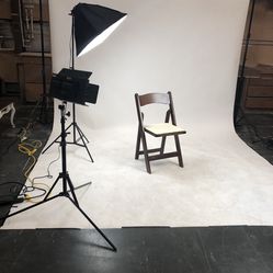 Brown Wood Folding Chair w/cream Padded Seat - 100 Qty