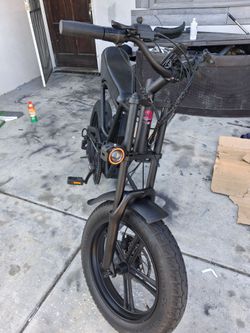 Black Fat Tire Folding Electric Bike