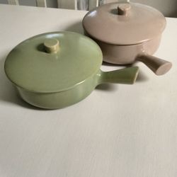 Vtg La Solana Pottery Casserole's