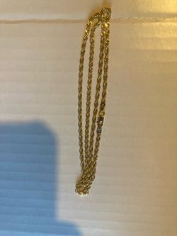 10K YELLOW GOLD DIAMOND CUT ROPE CHAIN