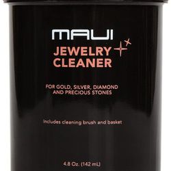 Maui Liquid Jewelry Cleaner Solution for Gold, Silver, Diamond. Safety Solution Comes with a Basket and Brushes for Extra Cleaning.

