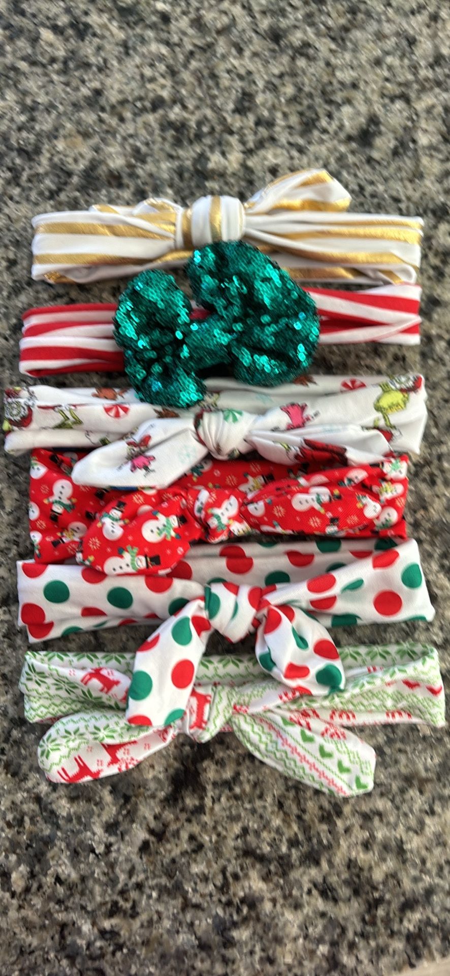 Baby Christmas Head Wrap Bows